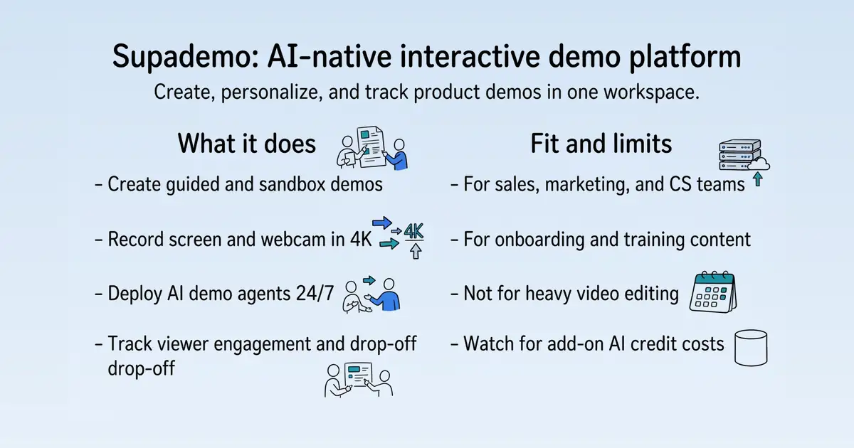 Supademo at a glance