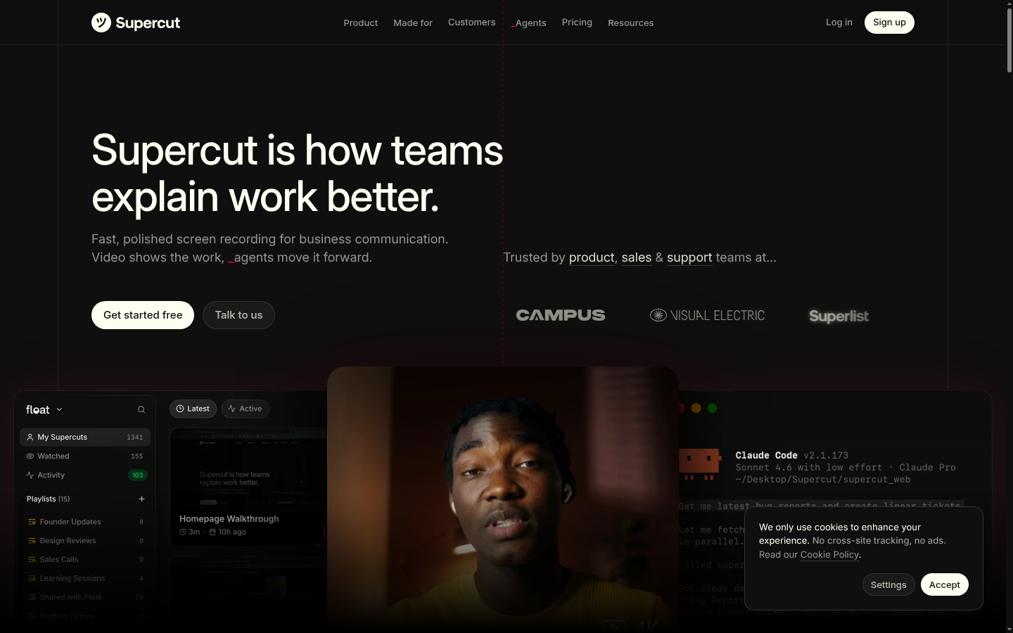 Homepage of the website, as captured