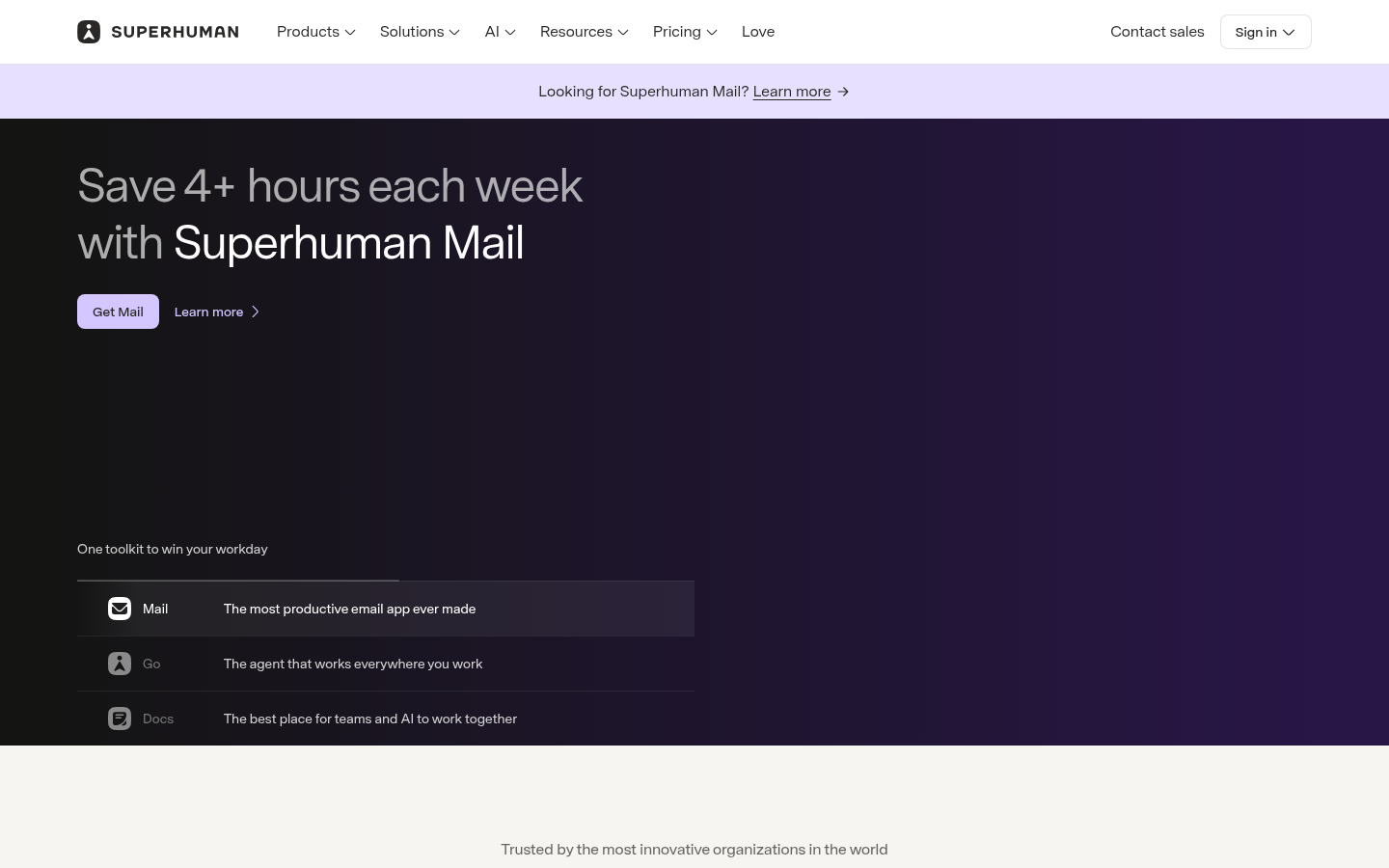 Homepage of the website, as captured