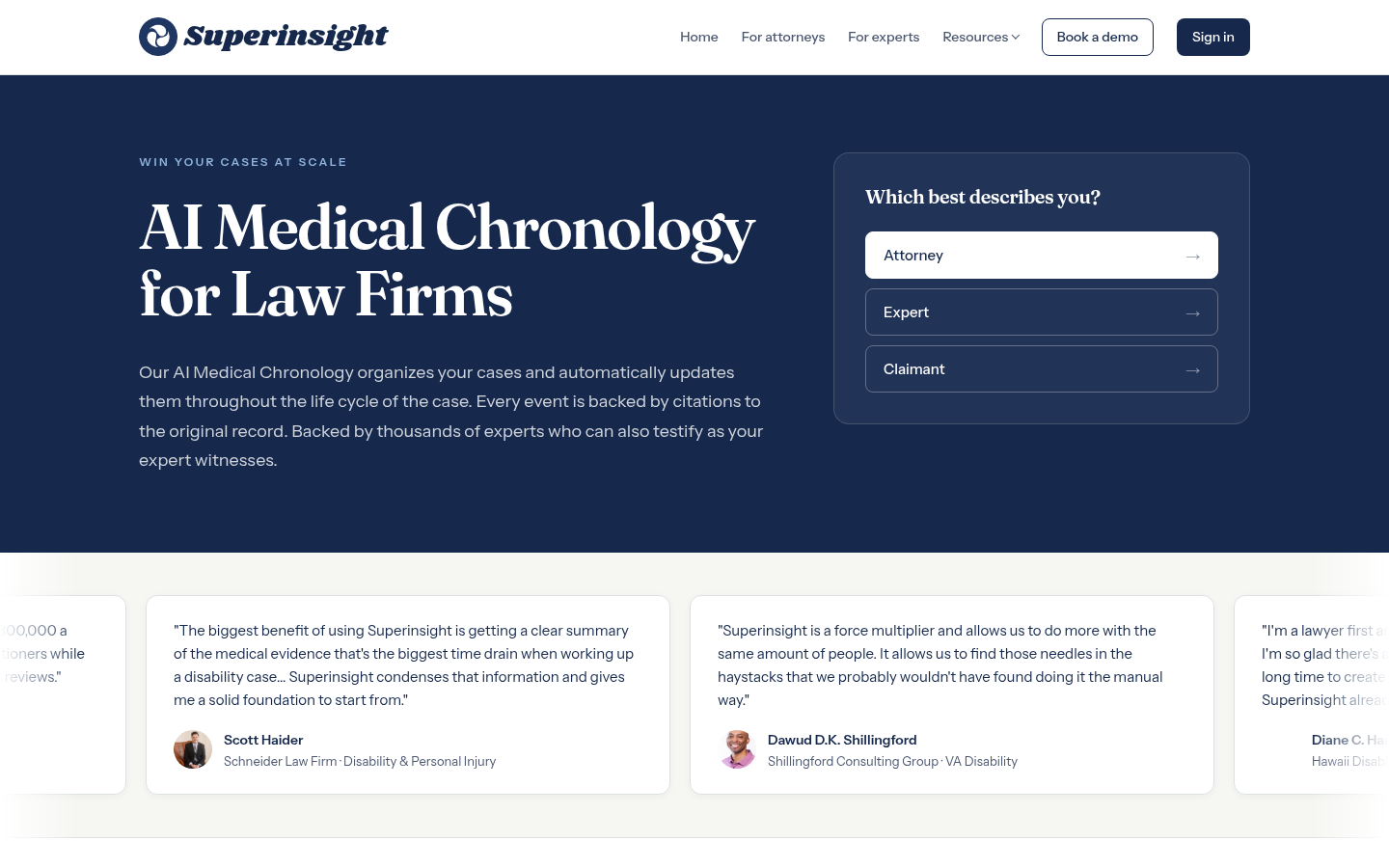 Homepage of the website, as captured