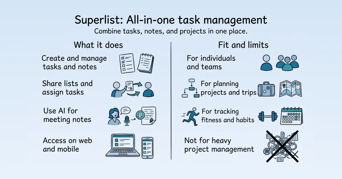 Superlist at a glance