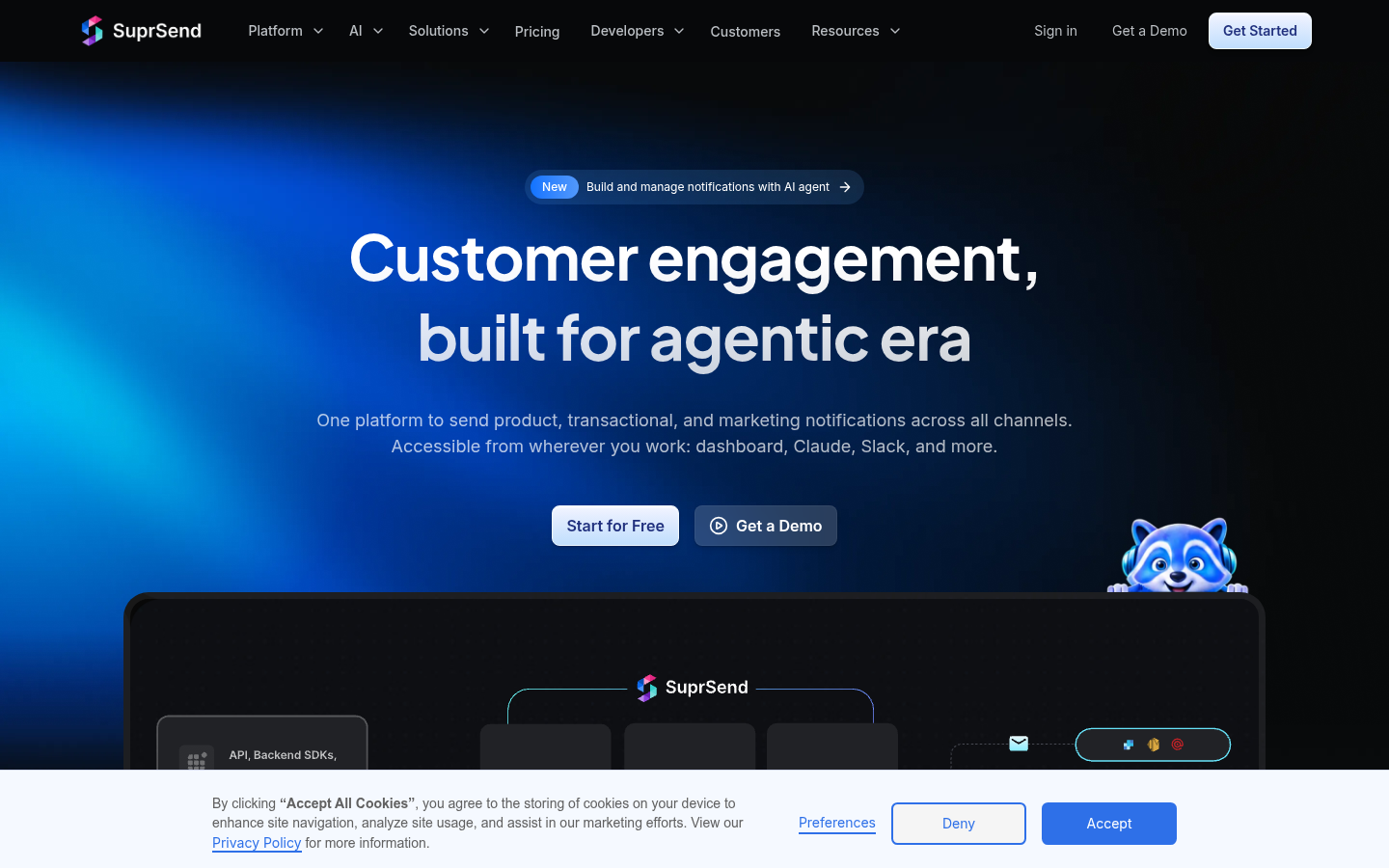 Homepage of the website, as captured