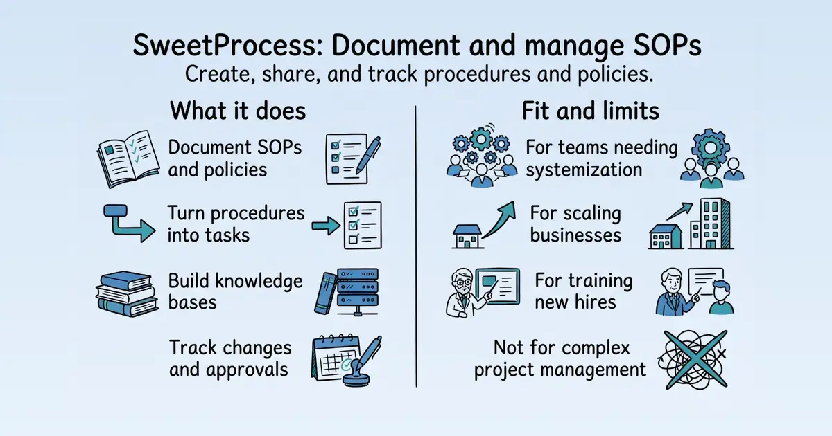 SweetProcess at a glance