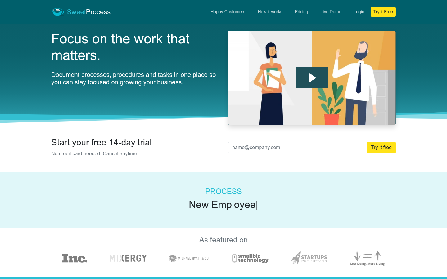 Homepage of the website, as captured