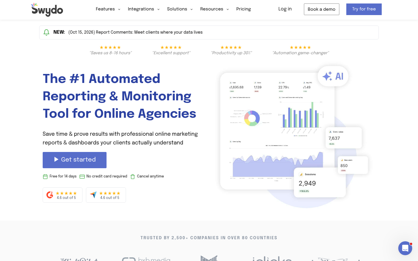 Homepage of the website, as captured