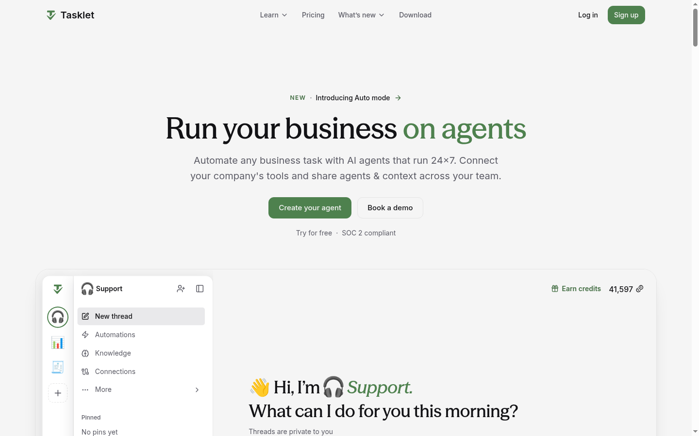 Homepage of the website, as captured