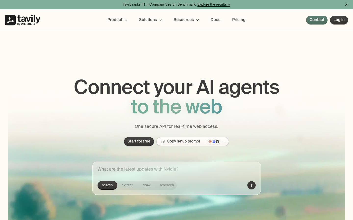 Homepage of the website, as captured