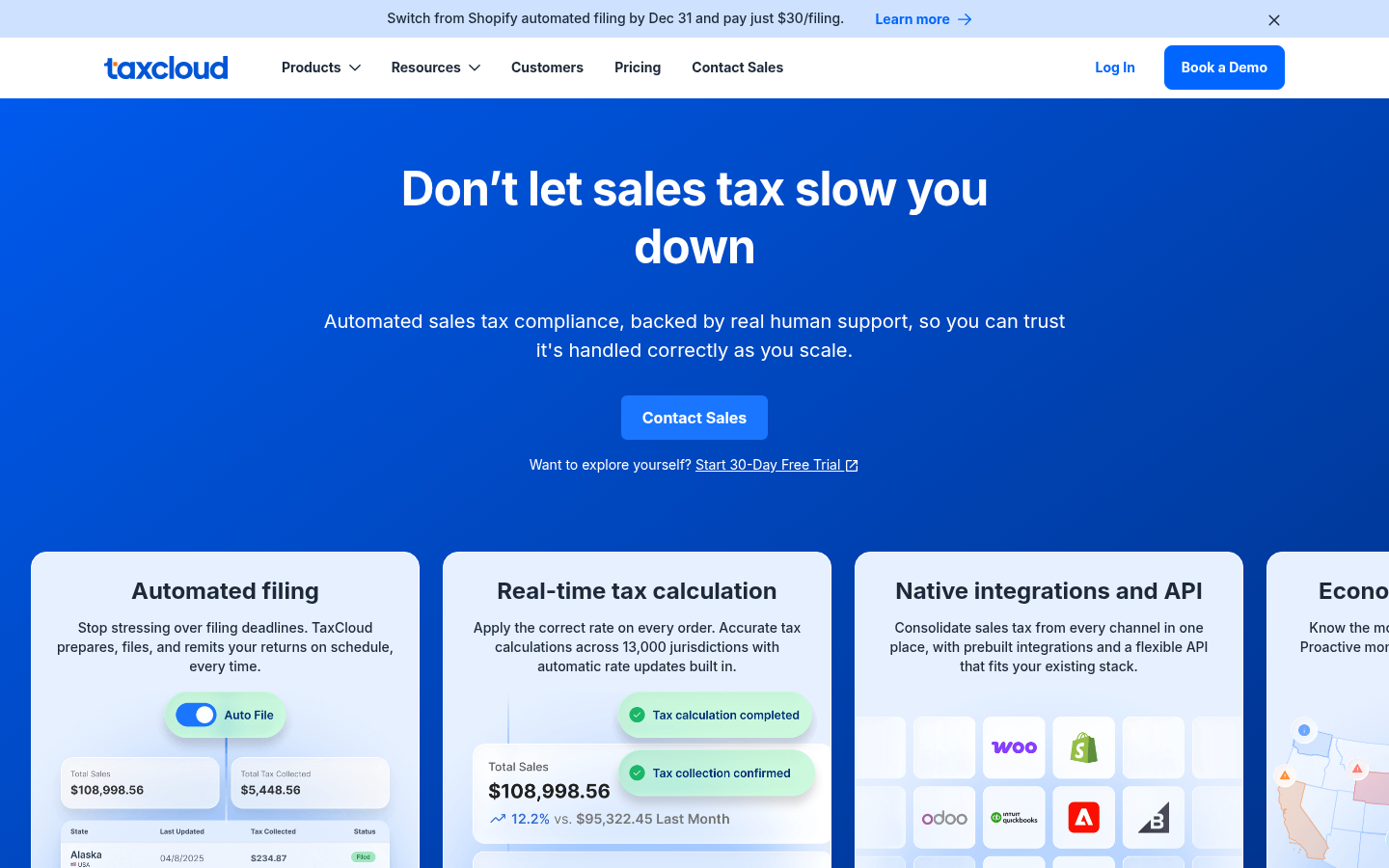 Homepage of the website, as captured