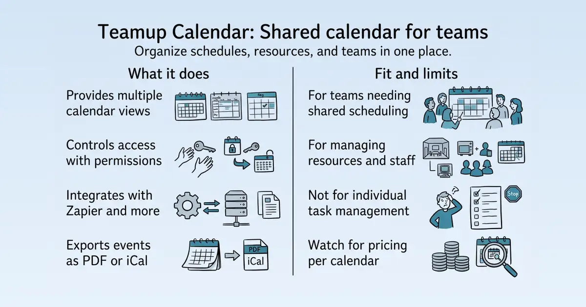Teamup Calendar at a glance