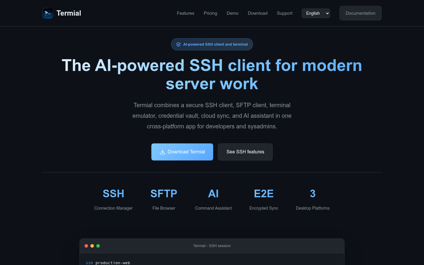 Homepage of the website, as captured