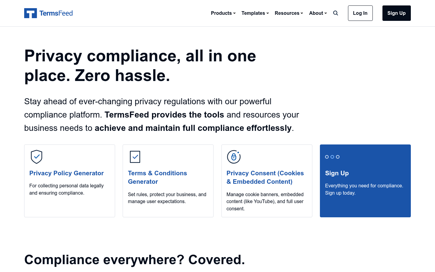 Homepage of the website, as captured