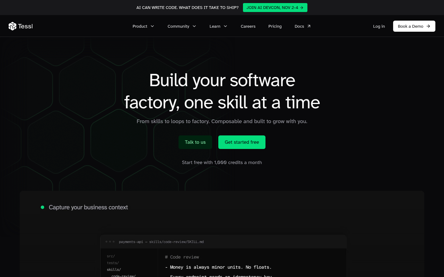 Homepage of the website, as captured