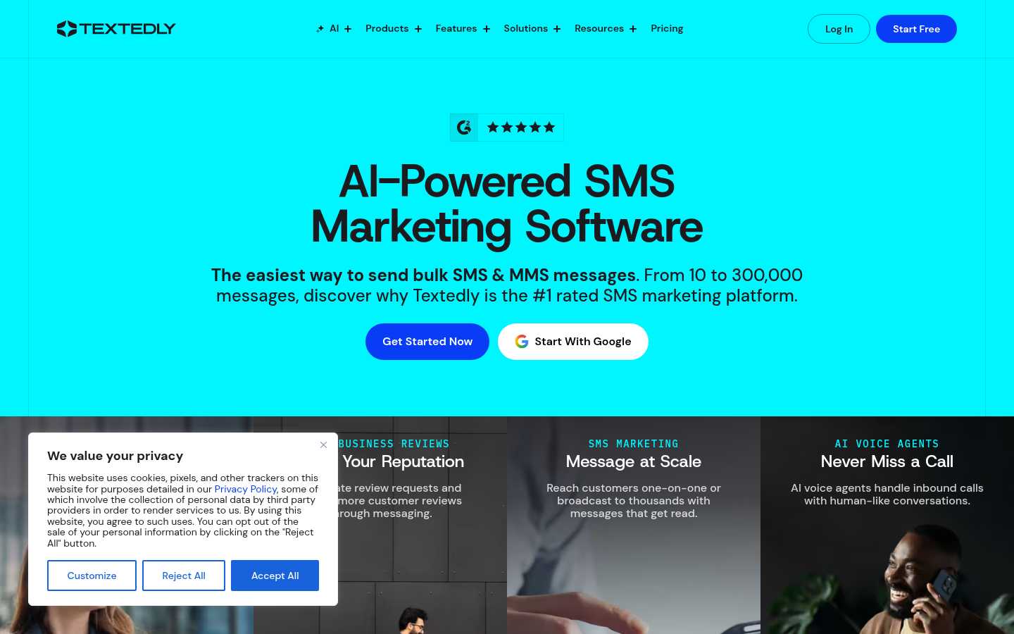 Homepage of the website, as captured