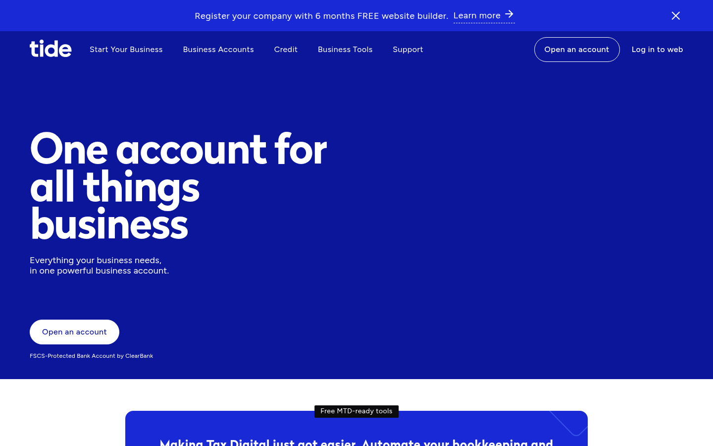 Homepage of the website, as captured