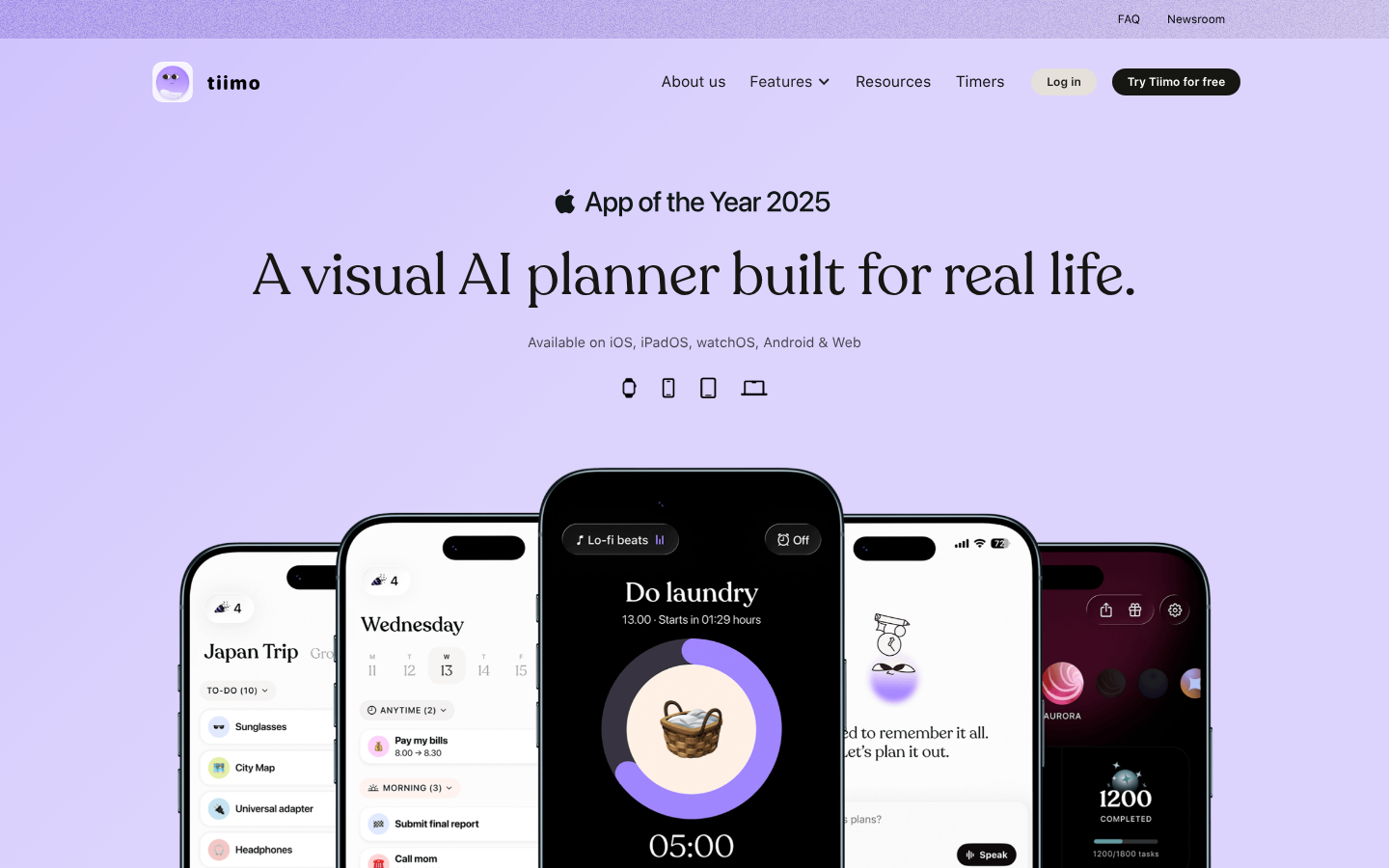 Homepage of the website, as captured