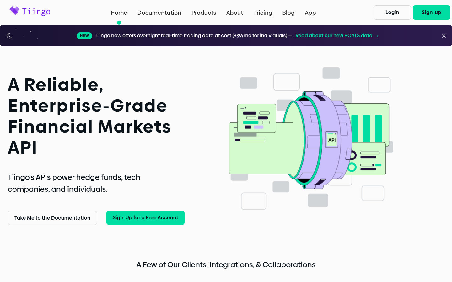 Homepage of the website, as captured