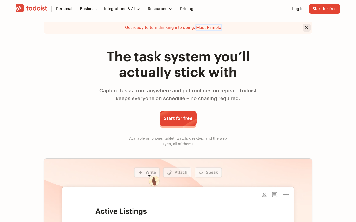 Homepage of the website, as captured
