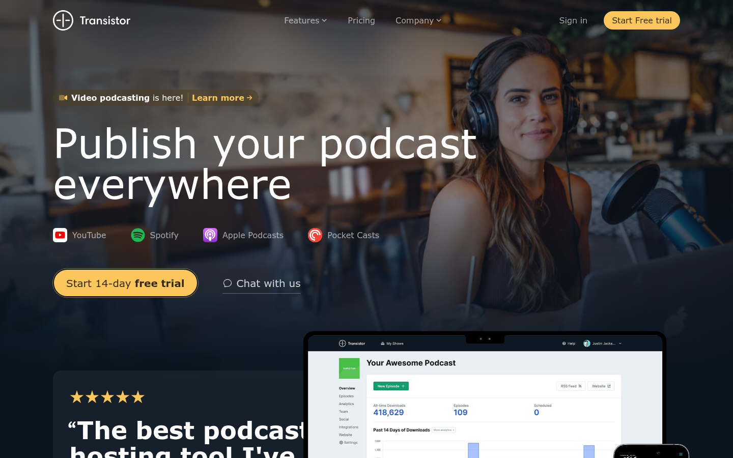 Homepage of the website, as captured