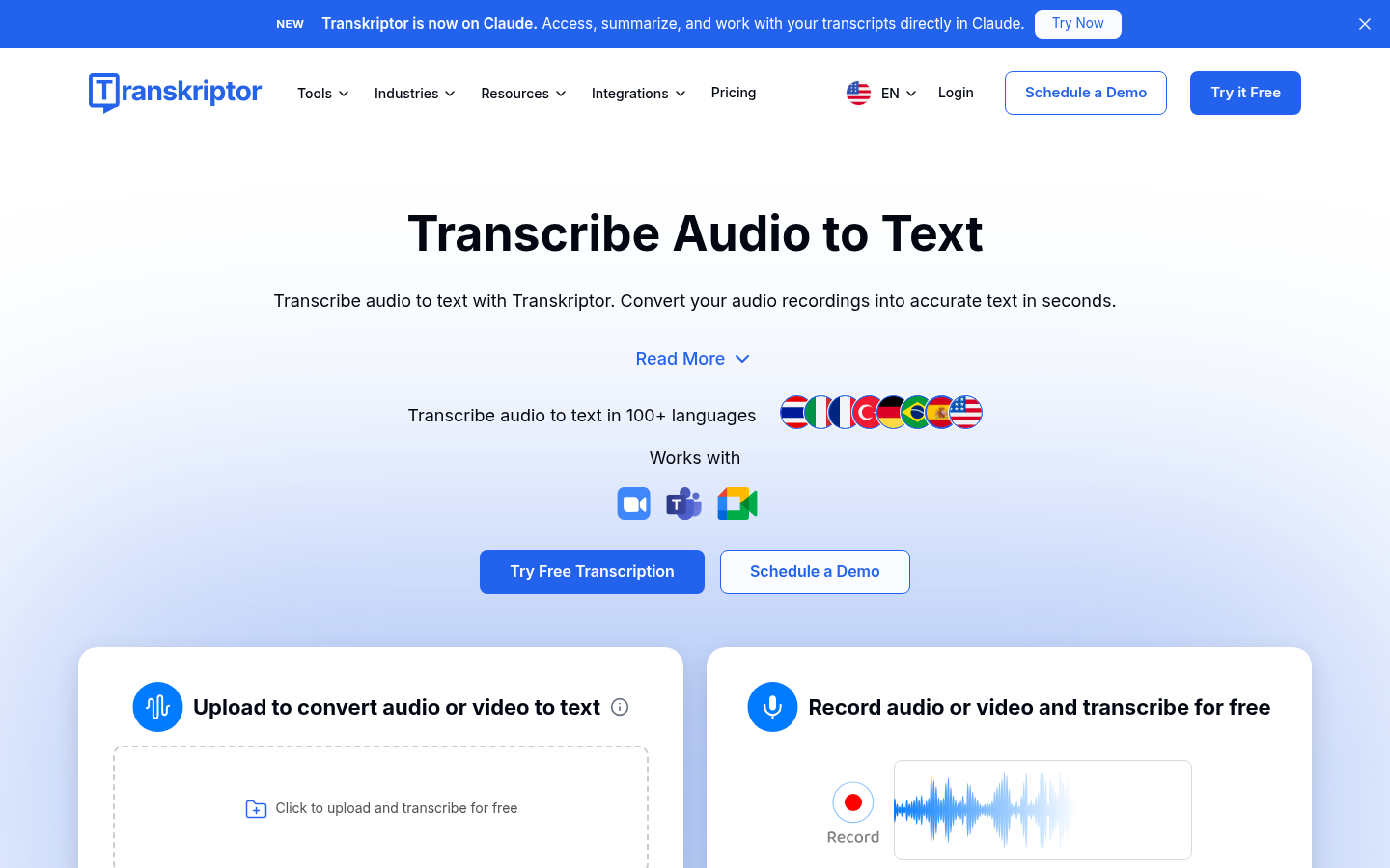 Homepage of the website, as captured