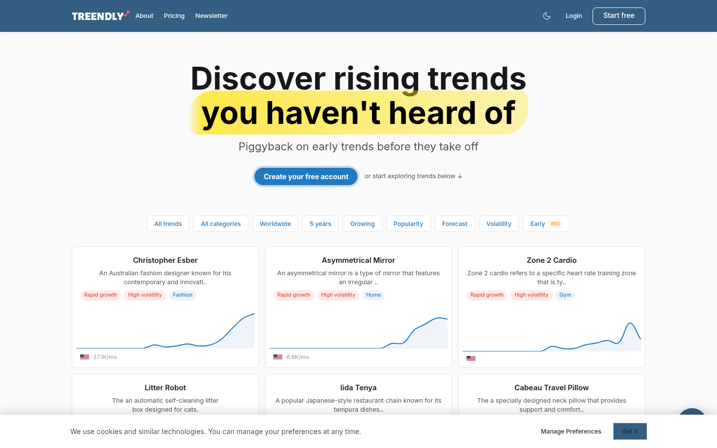 Homepage of the website, as captured