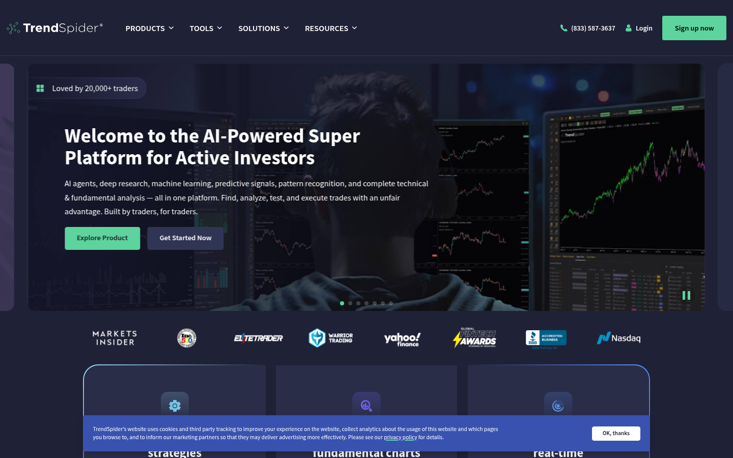 Homepage of the website, as captured
