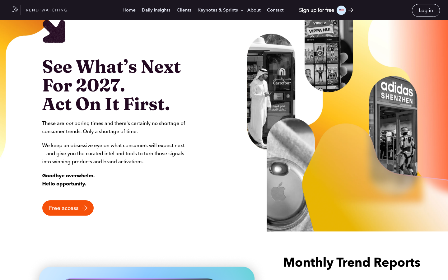Homepage of the website, as captured
