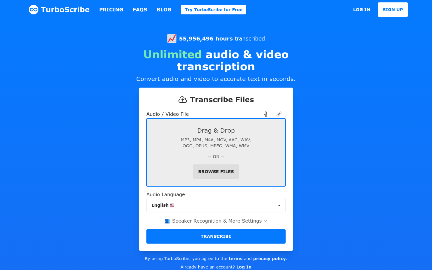 Homepage of the website, as captured