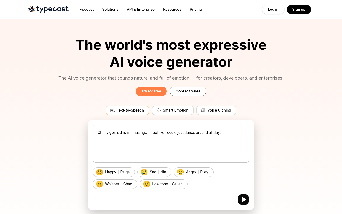 Homepage of the website, as captured