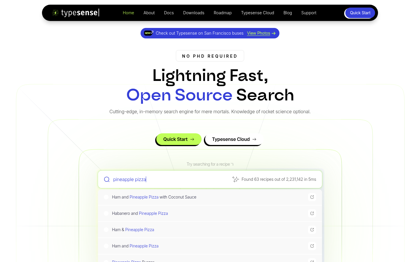 Homepage of the website, as captured