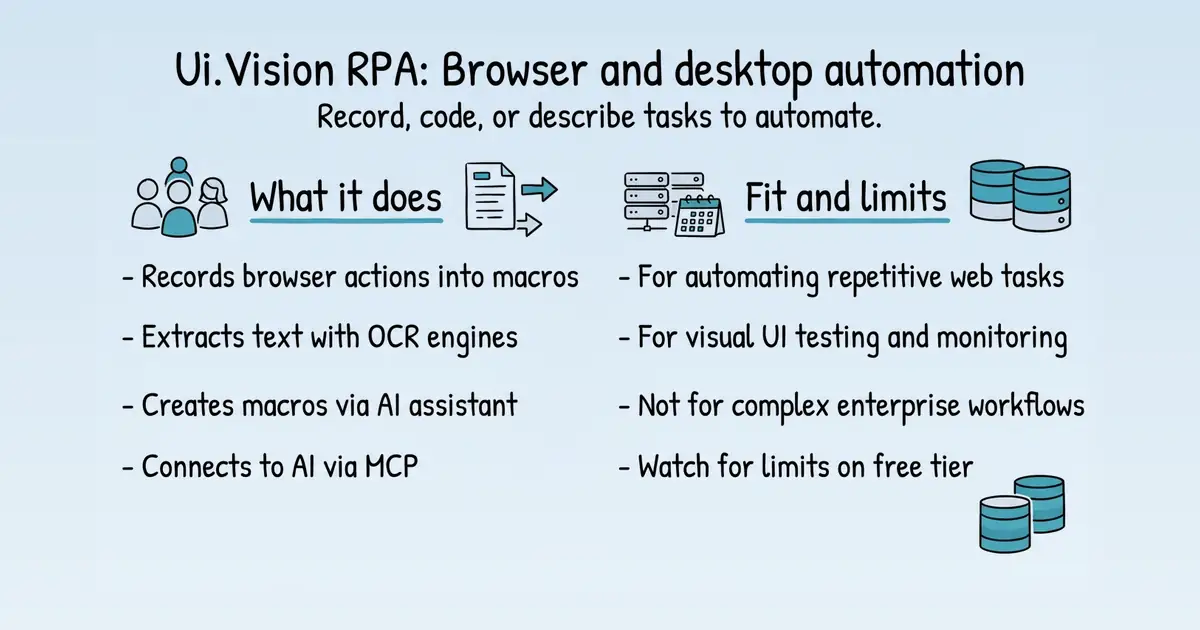 Ui.Vision RPA at a glance