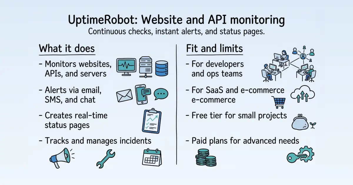 UptimeRobot at a glance