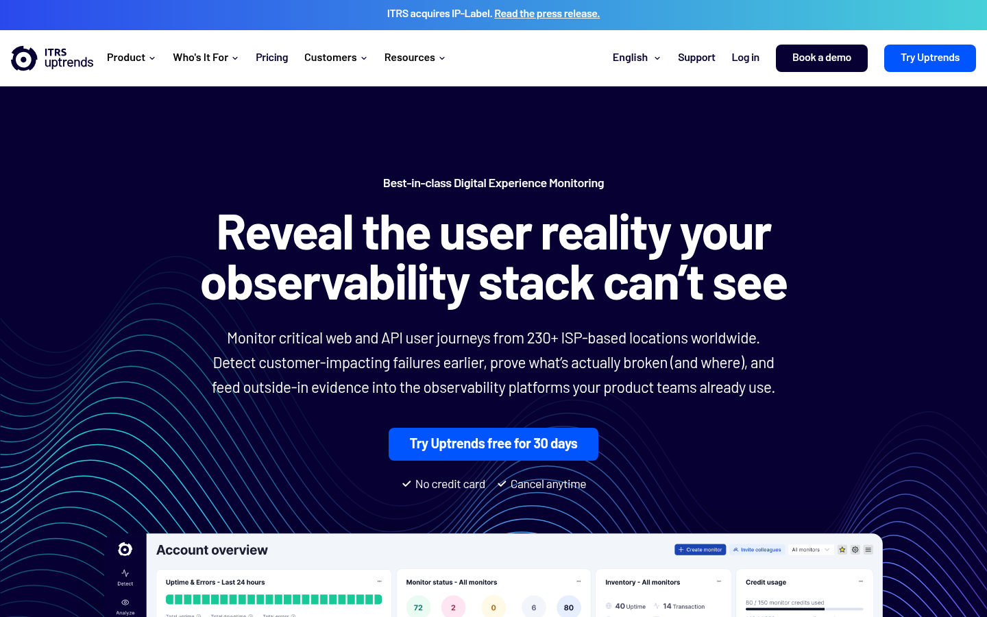 Homepage of the website, as captured