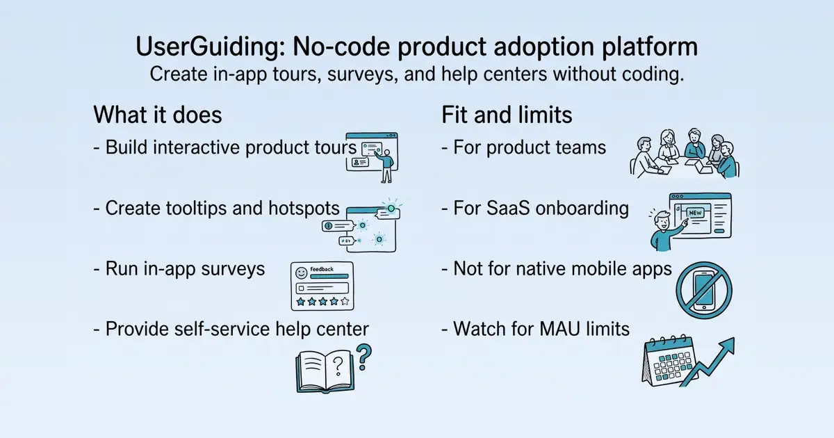 UserGuiding at a glance