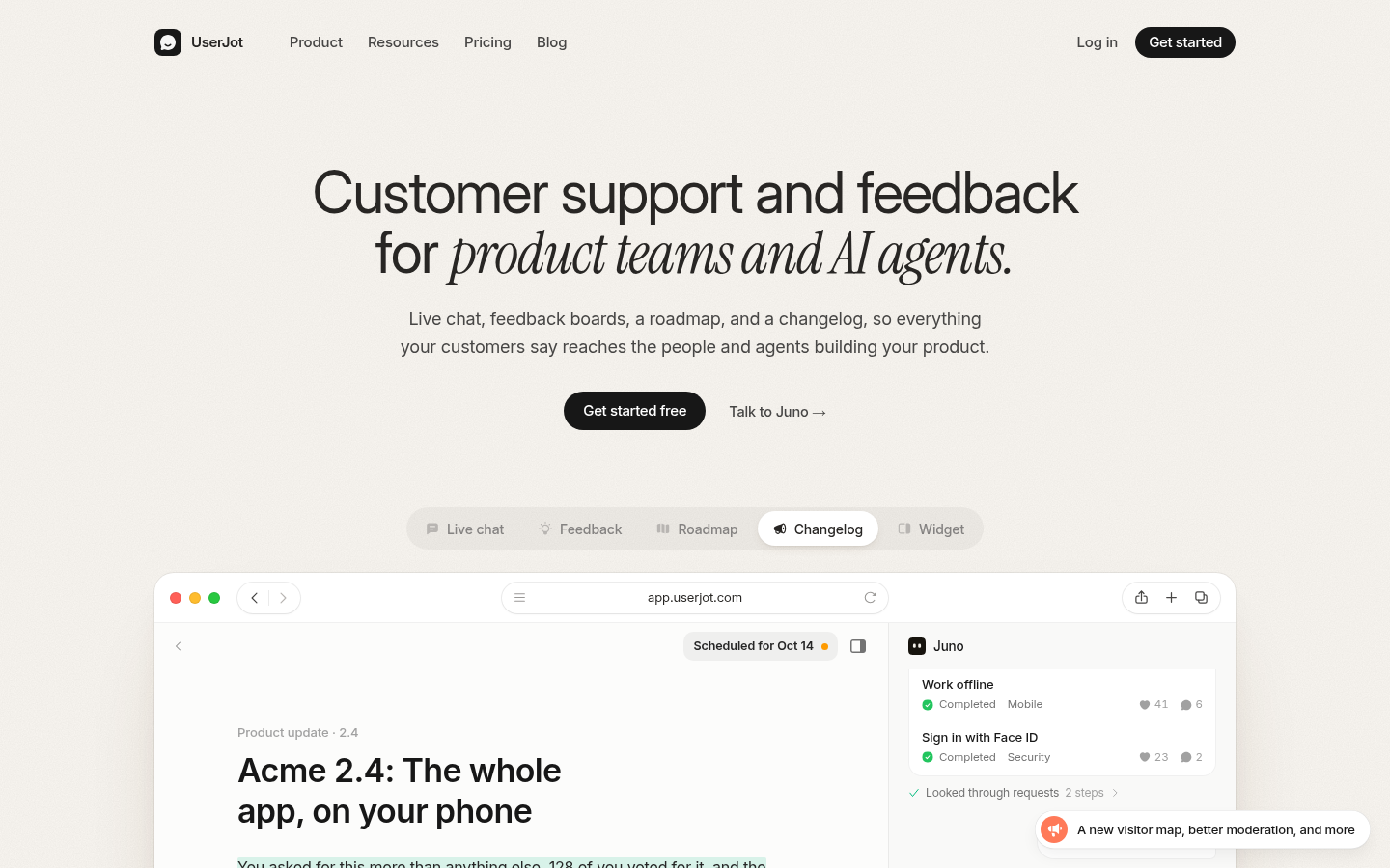 Homepage of the website, as captured