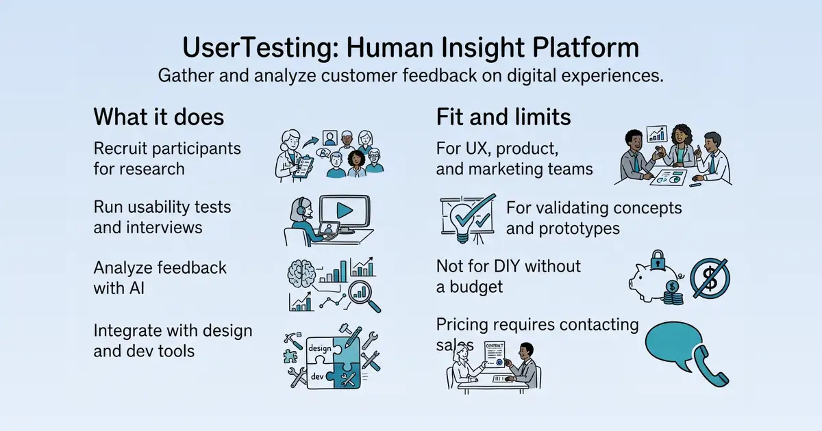 UserTesting Human Insight Platform at a glance