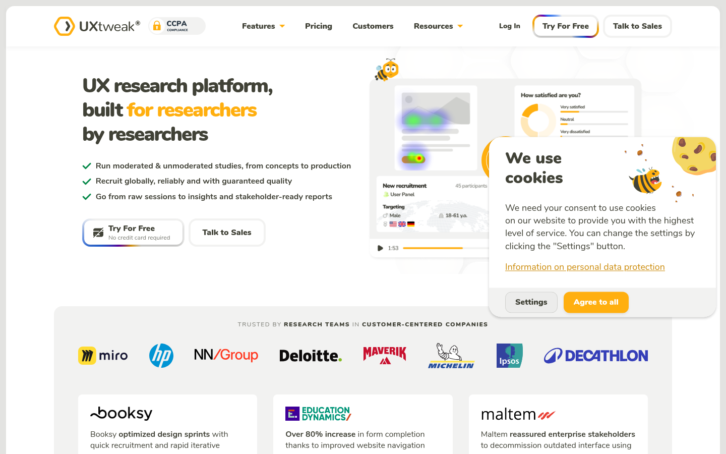 Homepage of the website, as captured