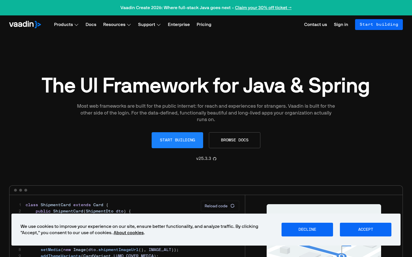 Homepage of the website, as captured