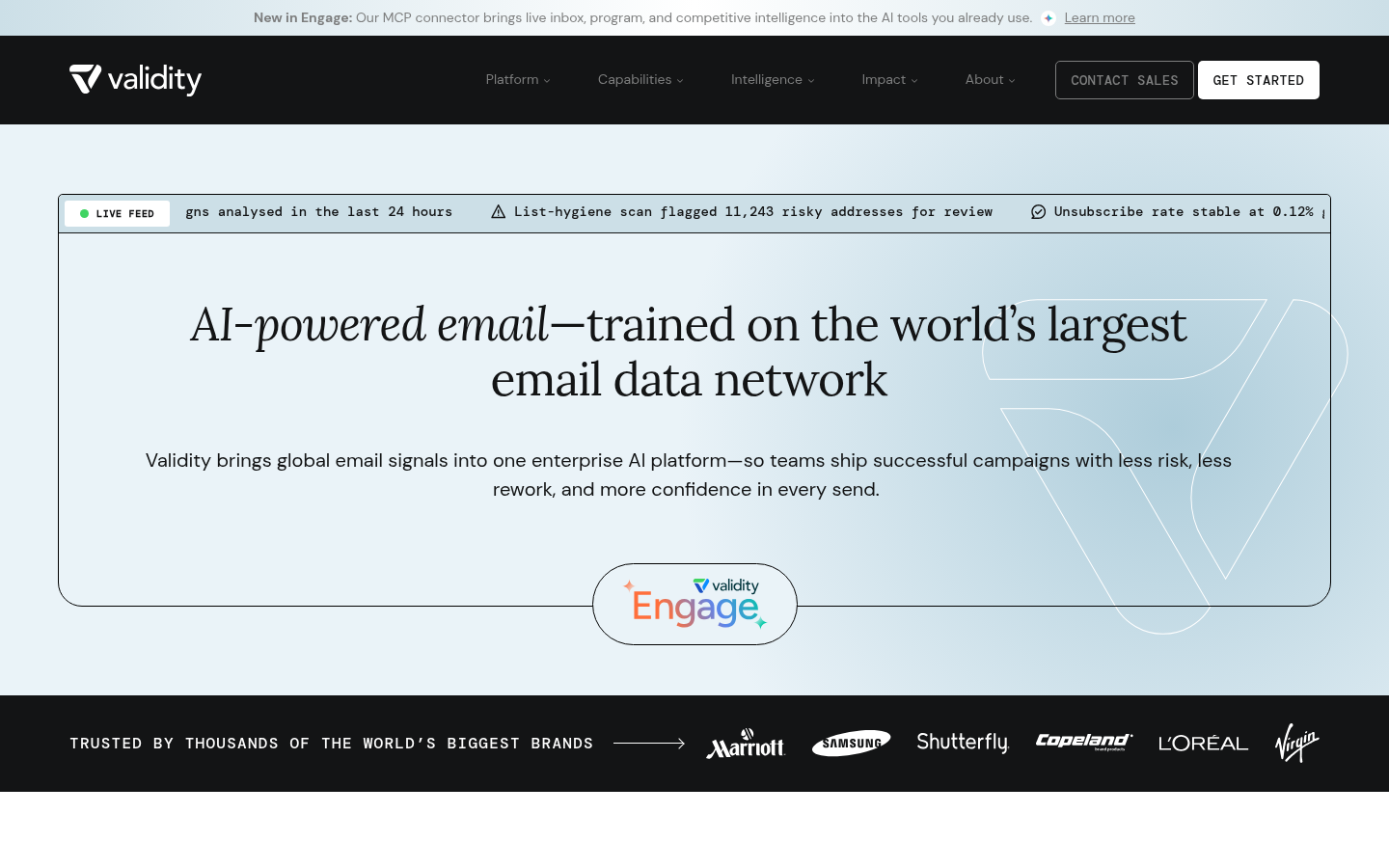 Homepage of the website, as captured