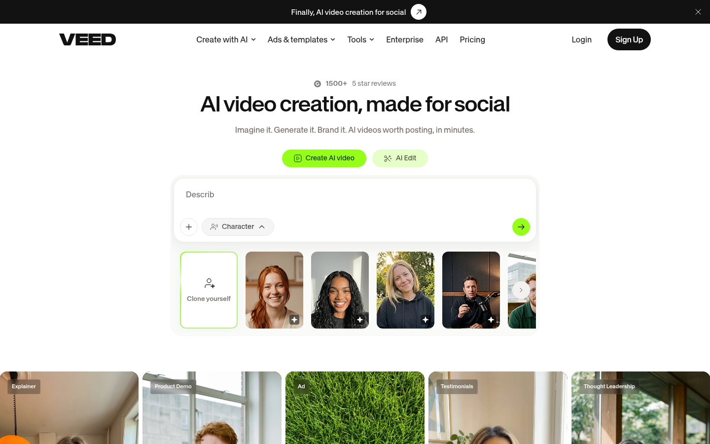 Homepage of the website, as captured