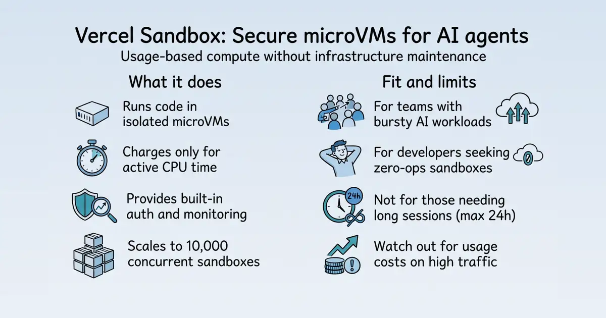 Vercel Sandbox at a glance