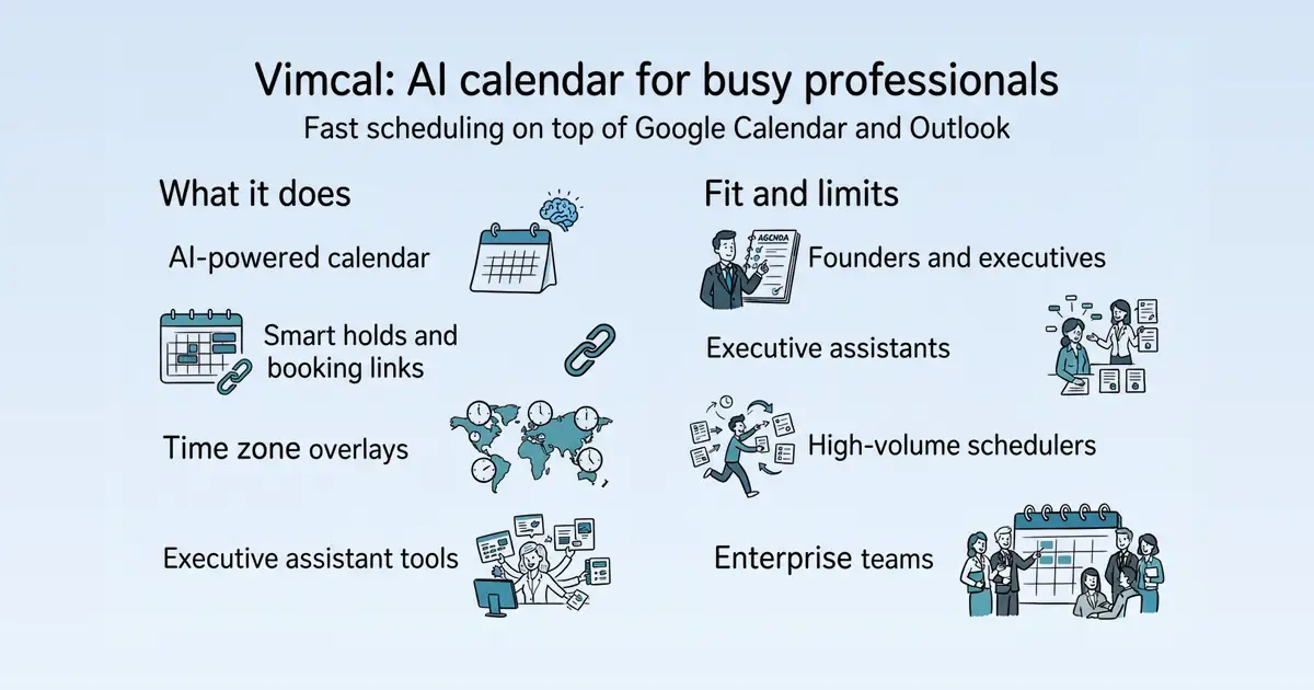 Vimcal at a glance