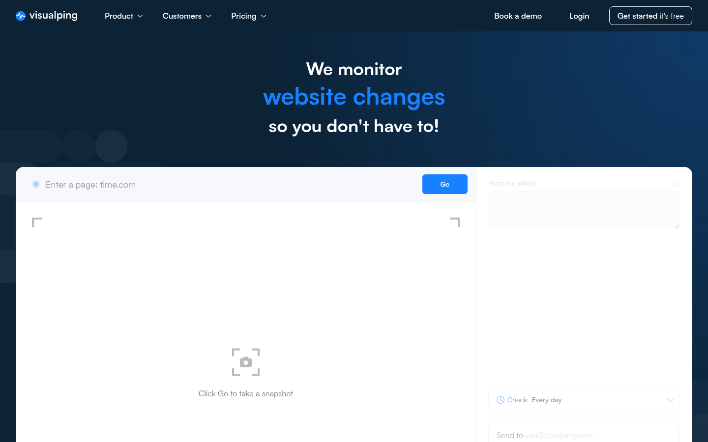 Homepage of the website, as captured