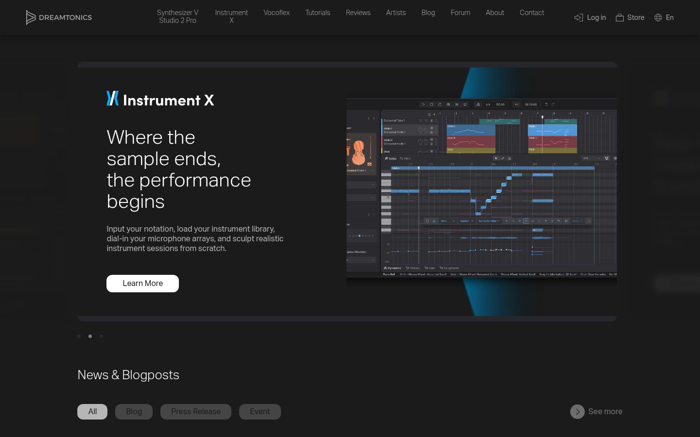 Homepage of the website, as captured