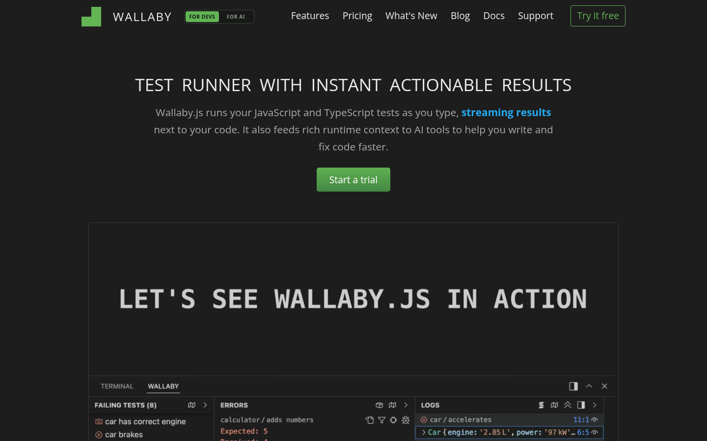 Homepage of the website, as captured