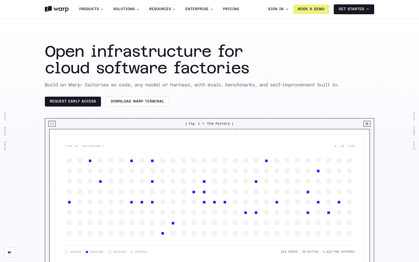Homepage of the website, as captured
