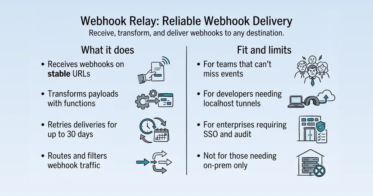 Webhook Relay at a glance