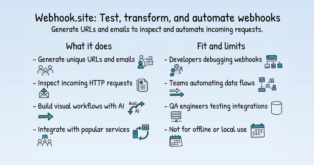Webhook.site at a glance