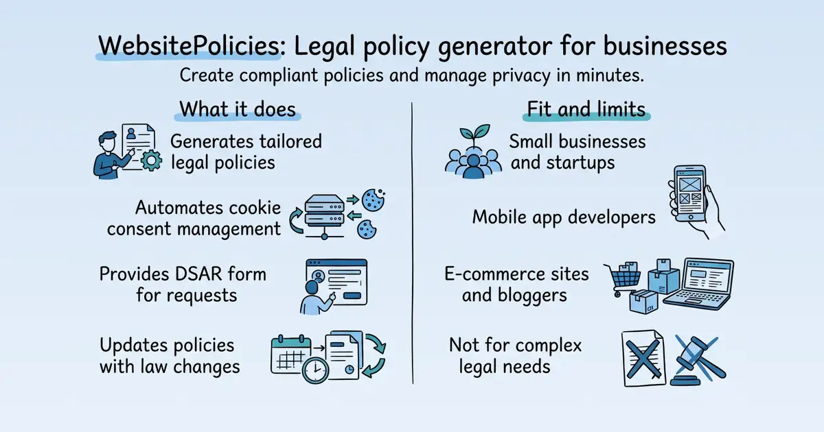 WebsitePolicies at a glance