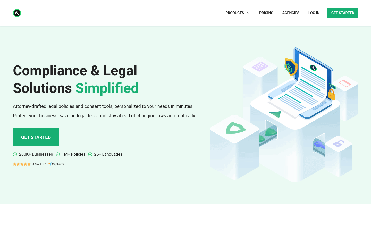Homepage of the website, as captured