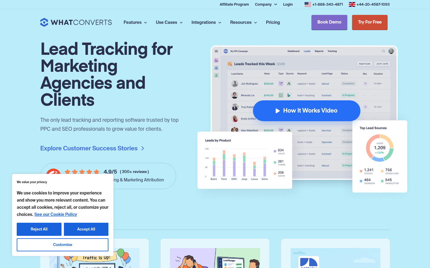 Homepage of the website, as captured
